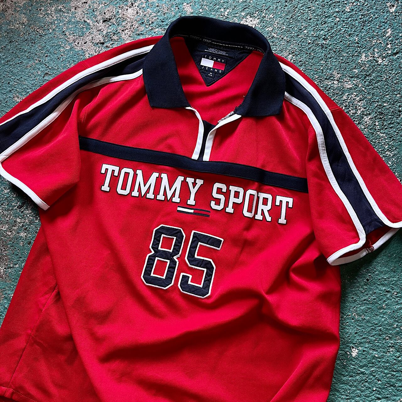 90年代 TOMMY JEANS トミージーンズ ジャージ ビッグロゴ 刺繍 ゲーム ...