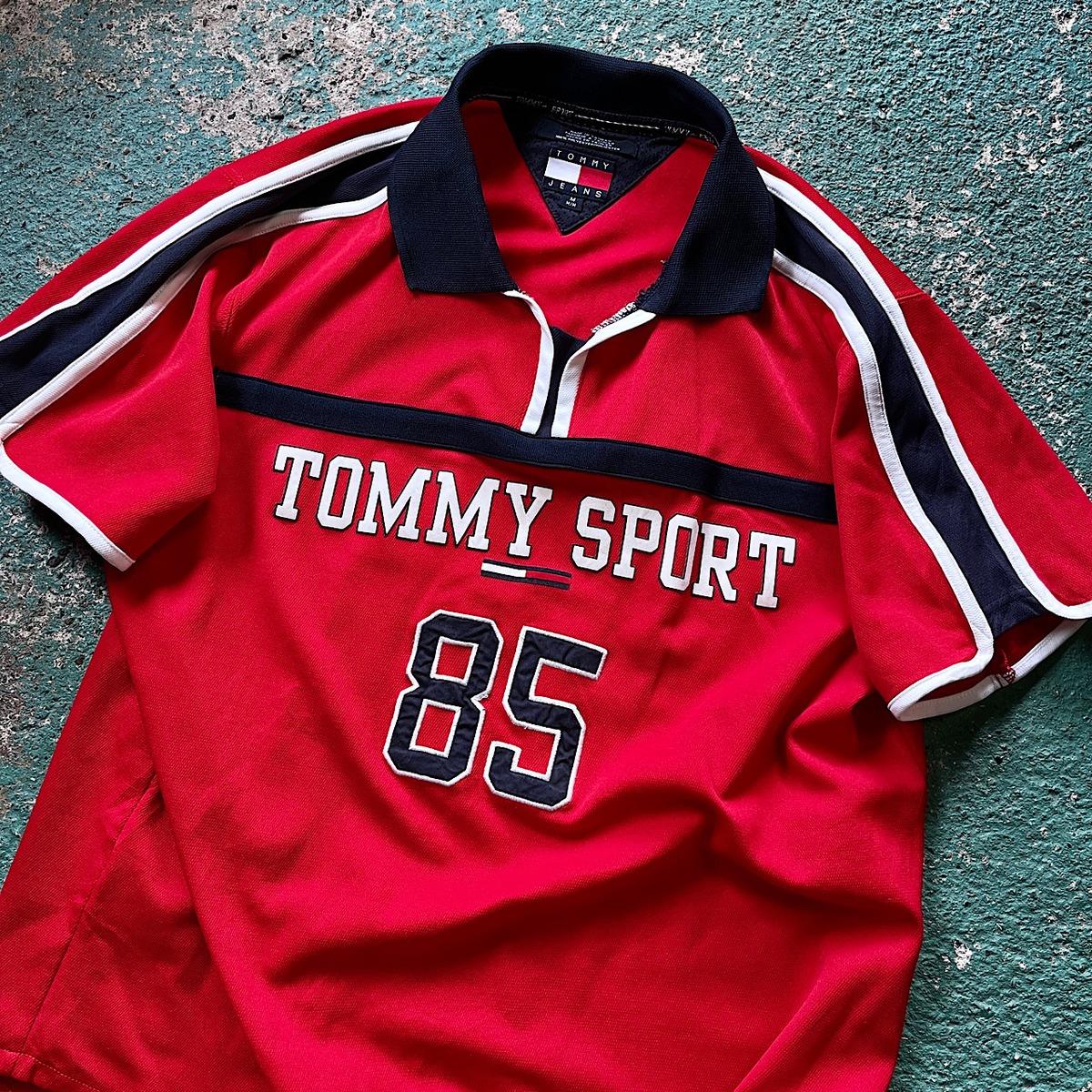 90年代 TOMMY JEANS トミージーンズ ジャージ ビッグロゴ 刺繍 ゲーム 