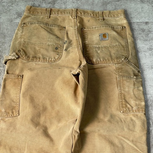 20s USA製 ブラウン ダブルニー Carhartt カーハートパンツ 詳細写真15