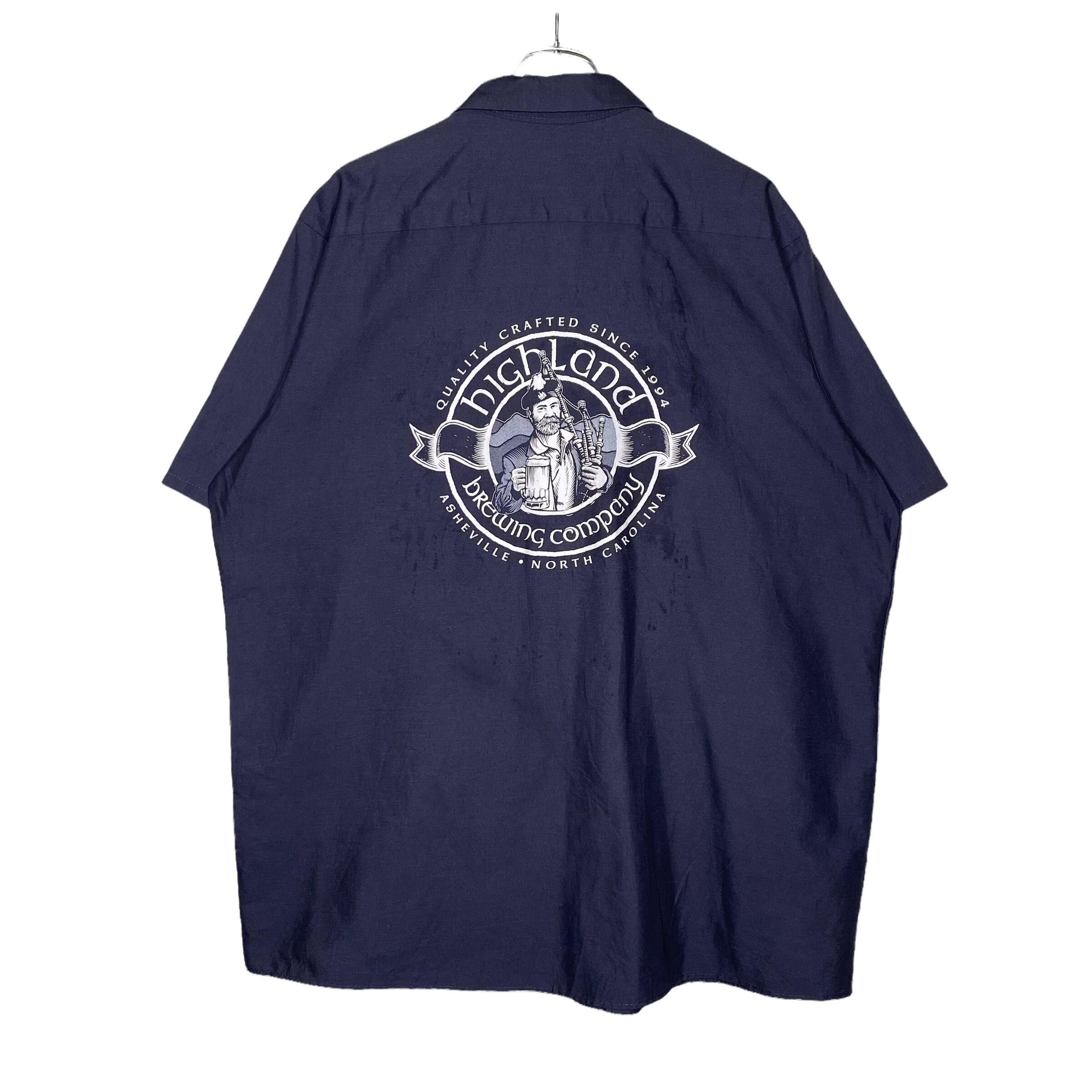 バックプリント】RED KAP 半袖ワークシャツ XL プリント ワッペン 