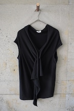 black ruffle knit