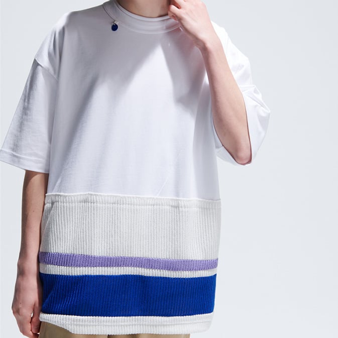 ★STRIPE COLOR CONTRAST STITCH PENDANT T(unisex)　　　A0606