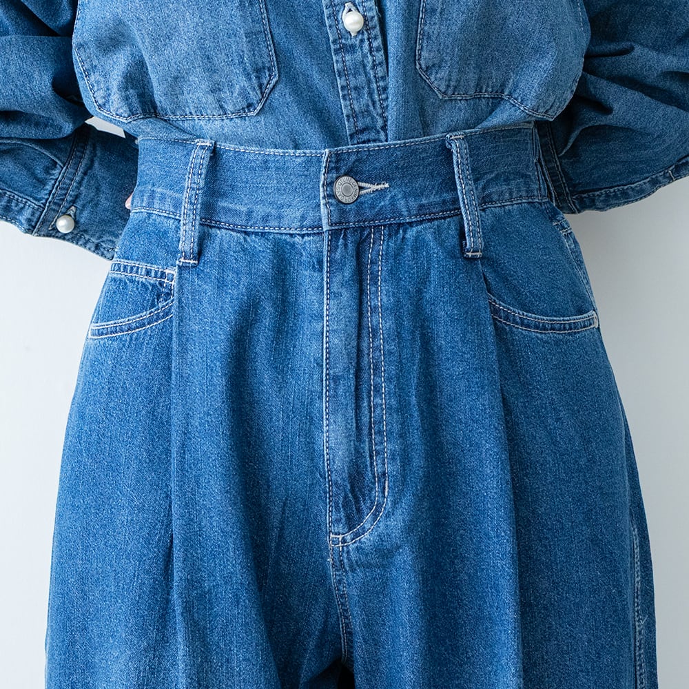 QTUME 8ozデニム ワイドバレルパンツ | LASQ store | ラスクストア