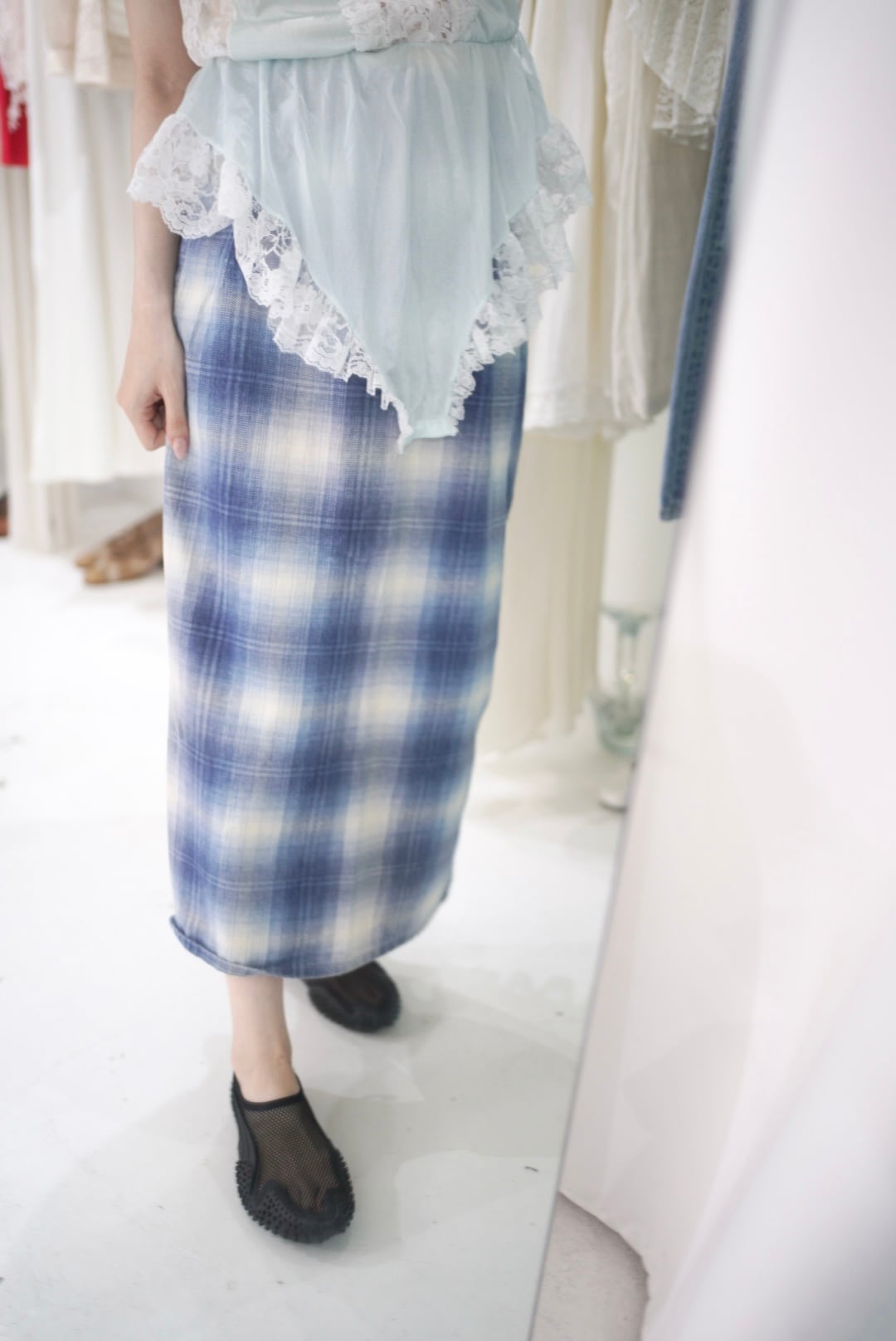 check pencil skirt