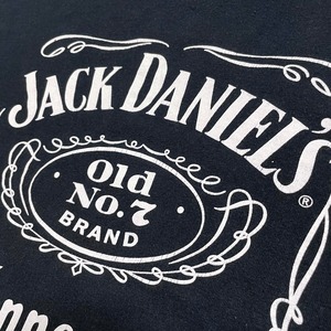 【GILDAN】企業系 Jack Daniel's XL ビッグサイズ ロゴ プリント Tシャツ ジャックダニエル ウイスキー WHISKEY 半袖 夏物 黒t US古着