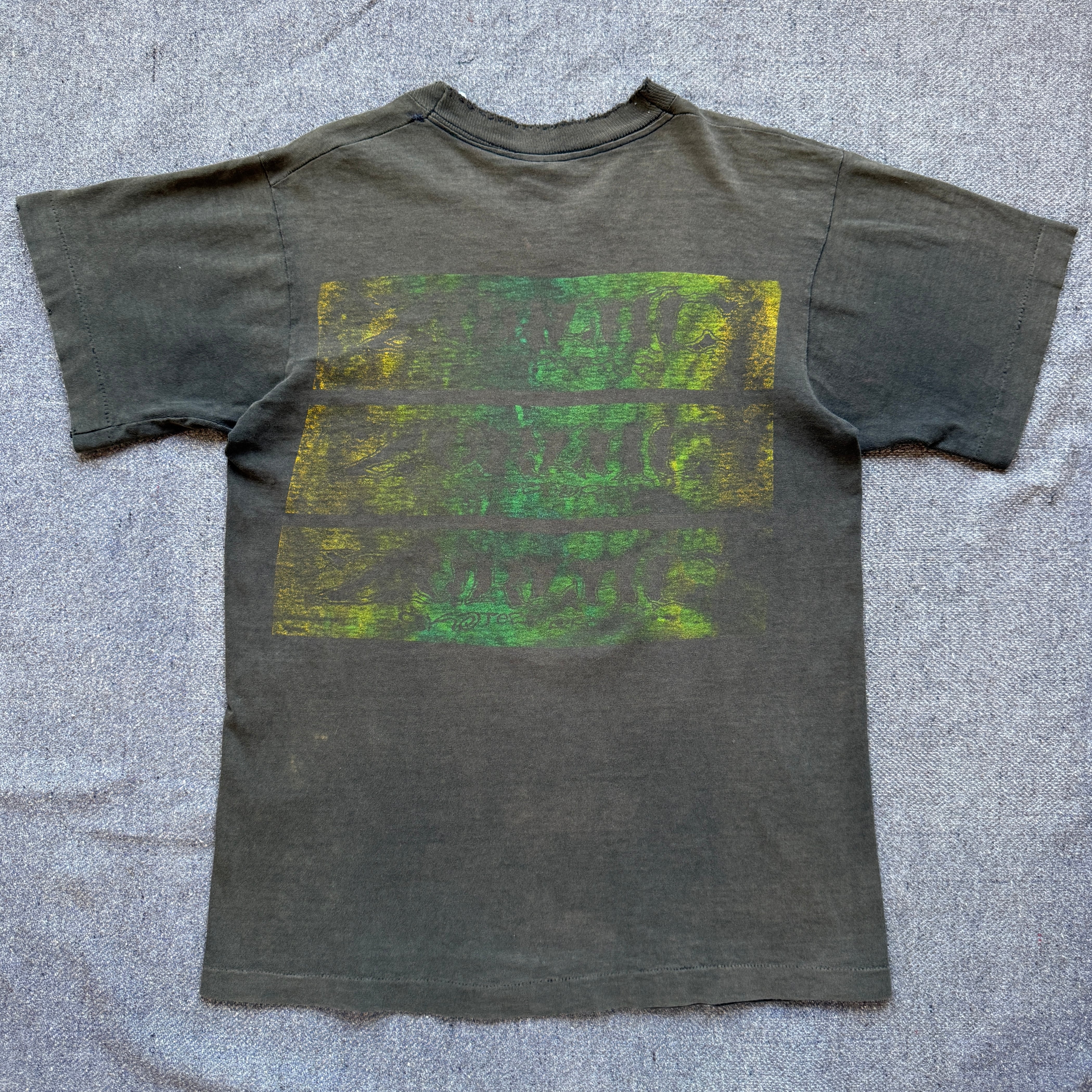 90s ZORLAC SKATEBOARDS print t-shirt ゾーラック フェード | SOMEHOW