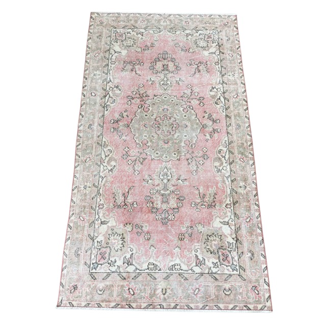 【超特価 セール】トルコ絨毯 ヴィンテージラグ 116×227cm