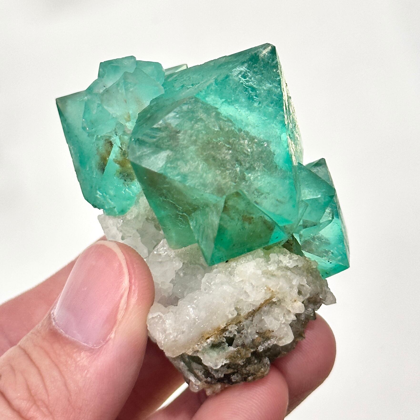 フローライト / クォーツ【Fluorite on Quartz】南アフリカ産