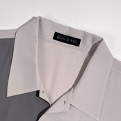 90s BLACK PIA ブラックピア クレイジーパターン 半袖 開襟シャツ サイズ L /グレー系 メンズ ビンテージ