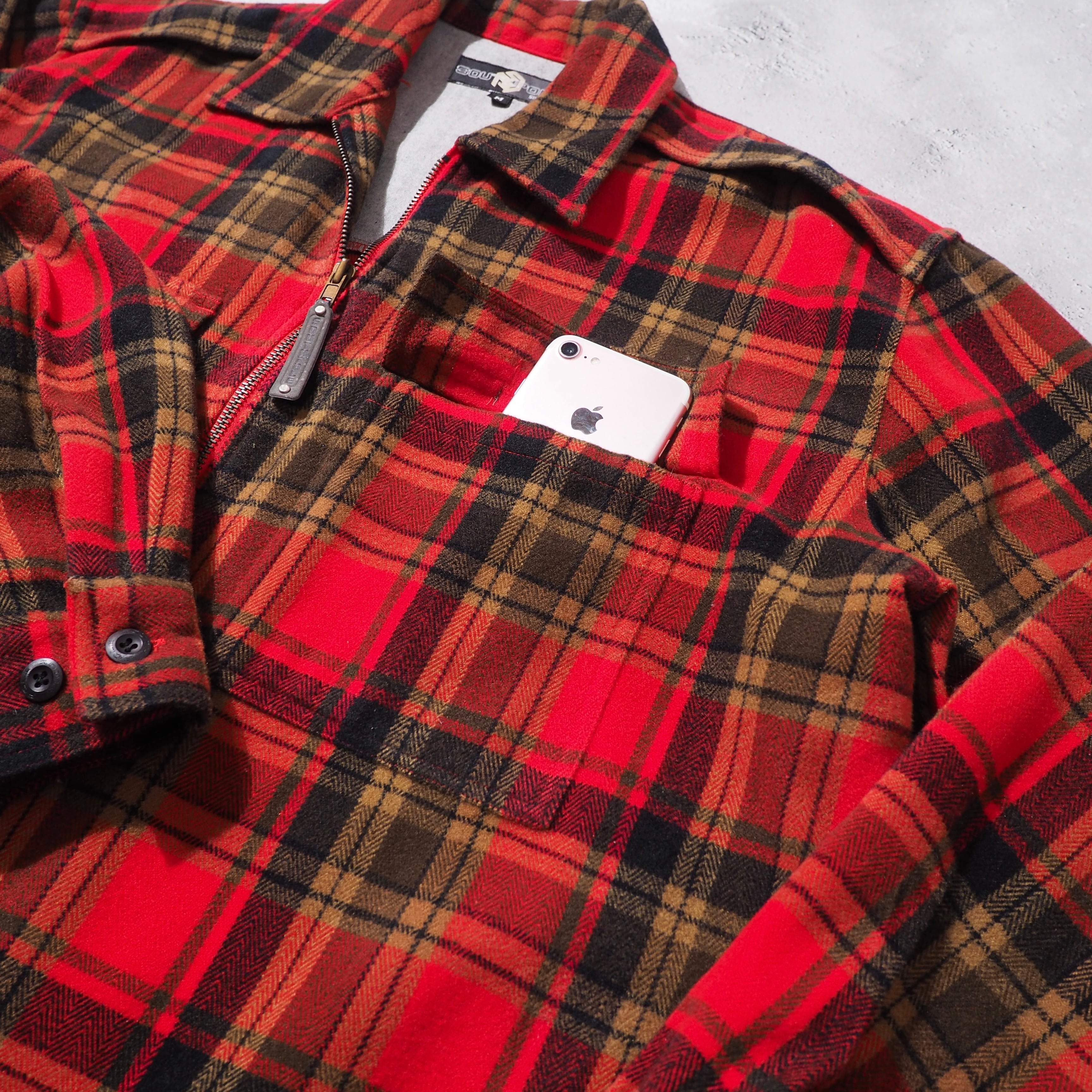 2000s " SOUTHPOLE " Flannel check Full zip shirt jacket