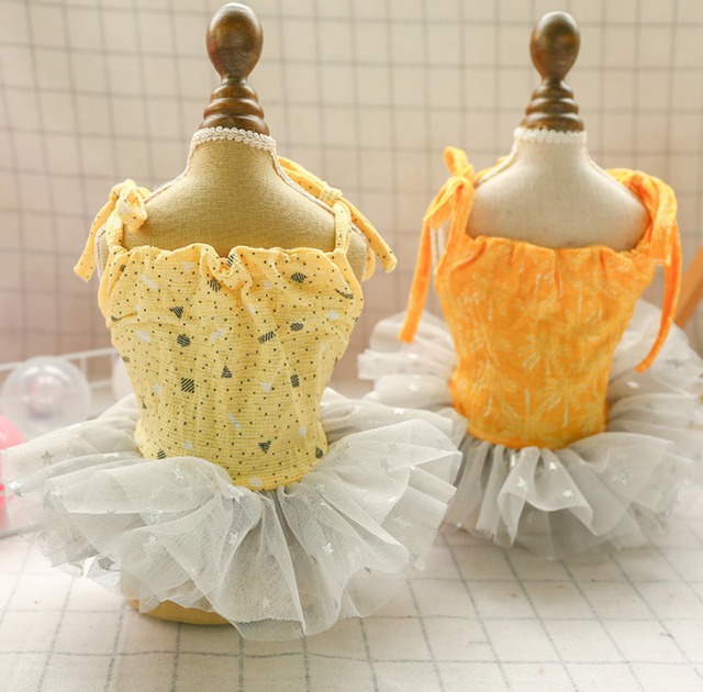 【フリーサイズ】 思わず踊りたくなっちゃう!? バレエ風 春夏用 ペット服