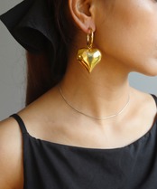 ハートフープピアス/ 023031