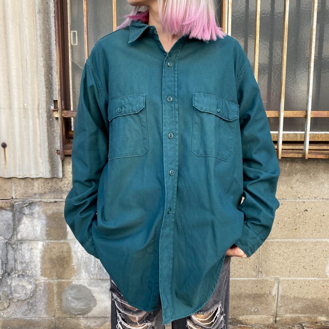 60年代 Sears MOUNTAIN CLOTH コットン ワークシャツ メンズL相当 古着 
