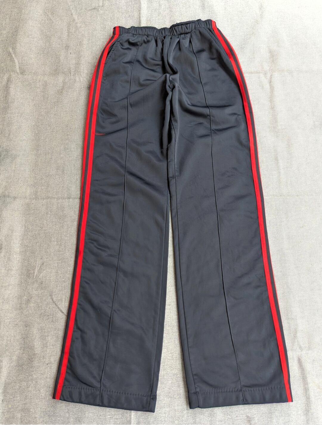 80s track pants ポケ付き! ブラック×レッド 小岩店