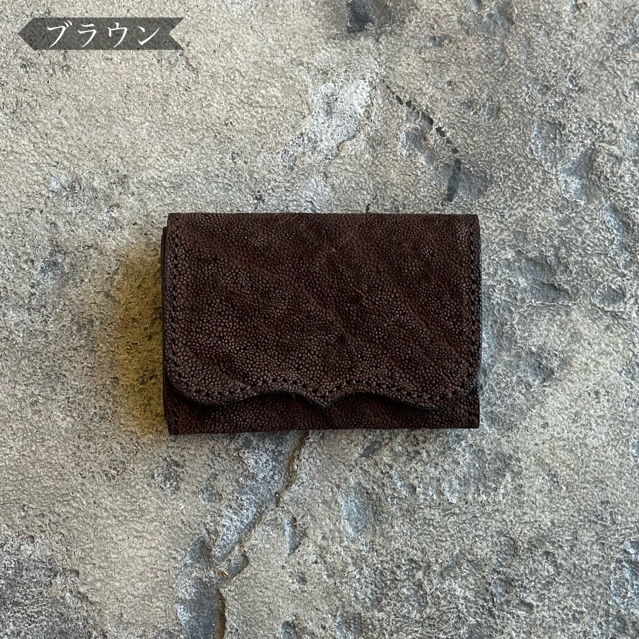 【限定商品】カードケース プレート3 エレファント(ブラウン)