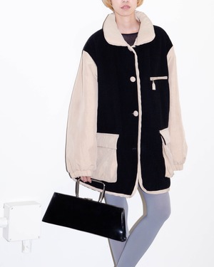 1990-00s ARMANI - padded combo jacket