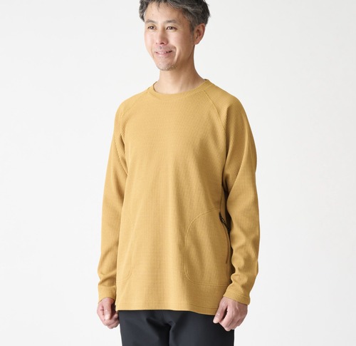 AXESQUIN Waffle LS Tee アクシーズクイン メンズ ワッフルロングスリーブT