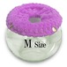 【Mサイズ】パープル　チンチラ　デグー　砂浴び容器　飛び散り防止　ブラッシング効果  Chinchilla's glass ball for dust bath [M size] fluffy ring is [purple color] .
