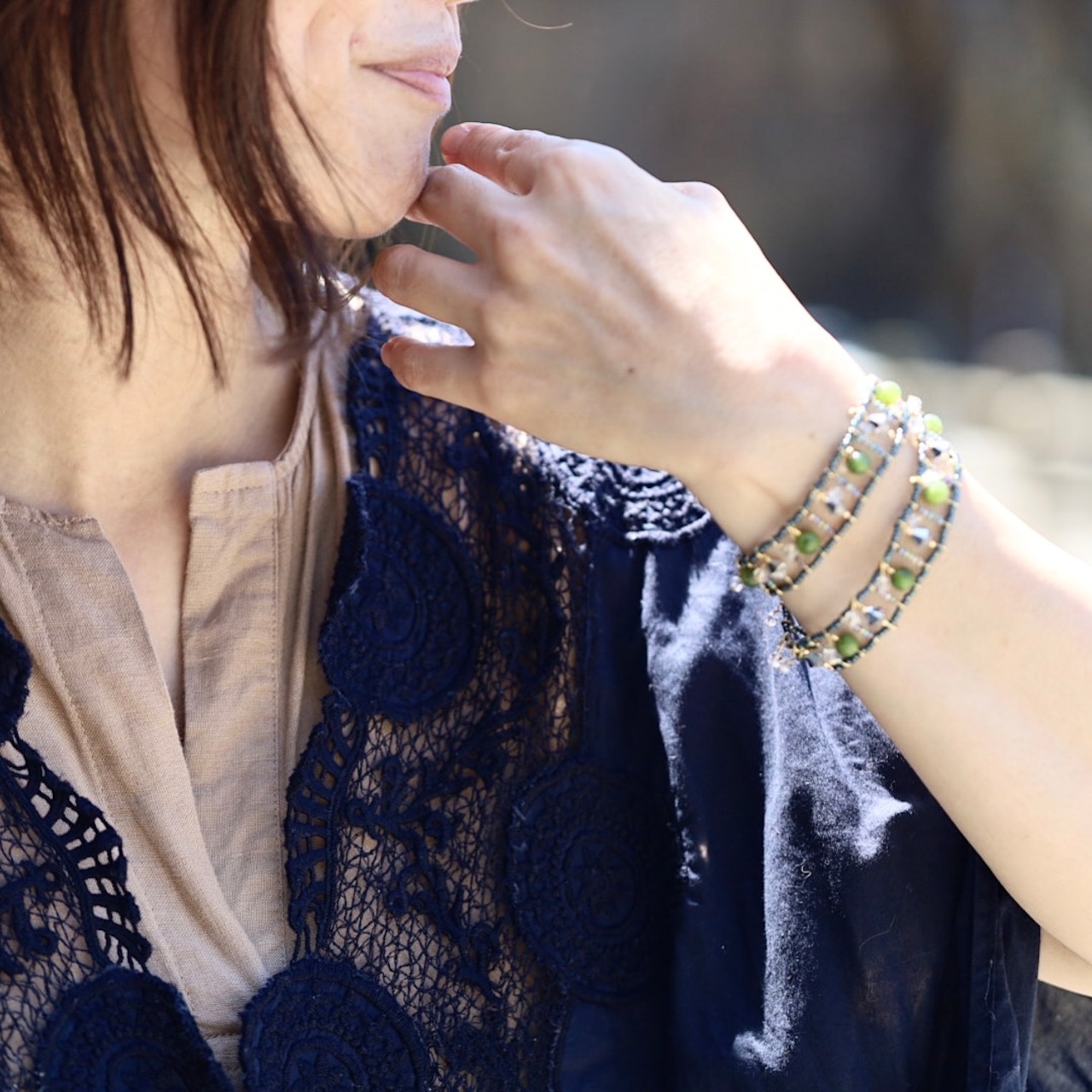 Enbu 炎舞 チョーカー(ブレスレット) / Yellow green