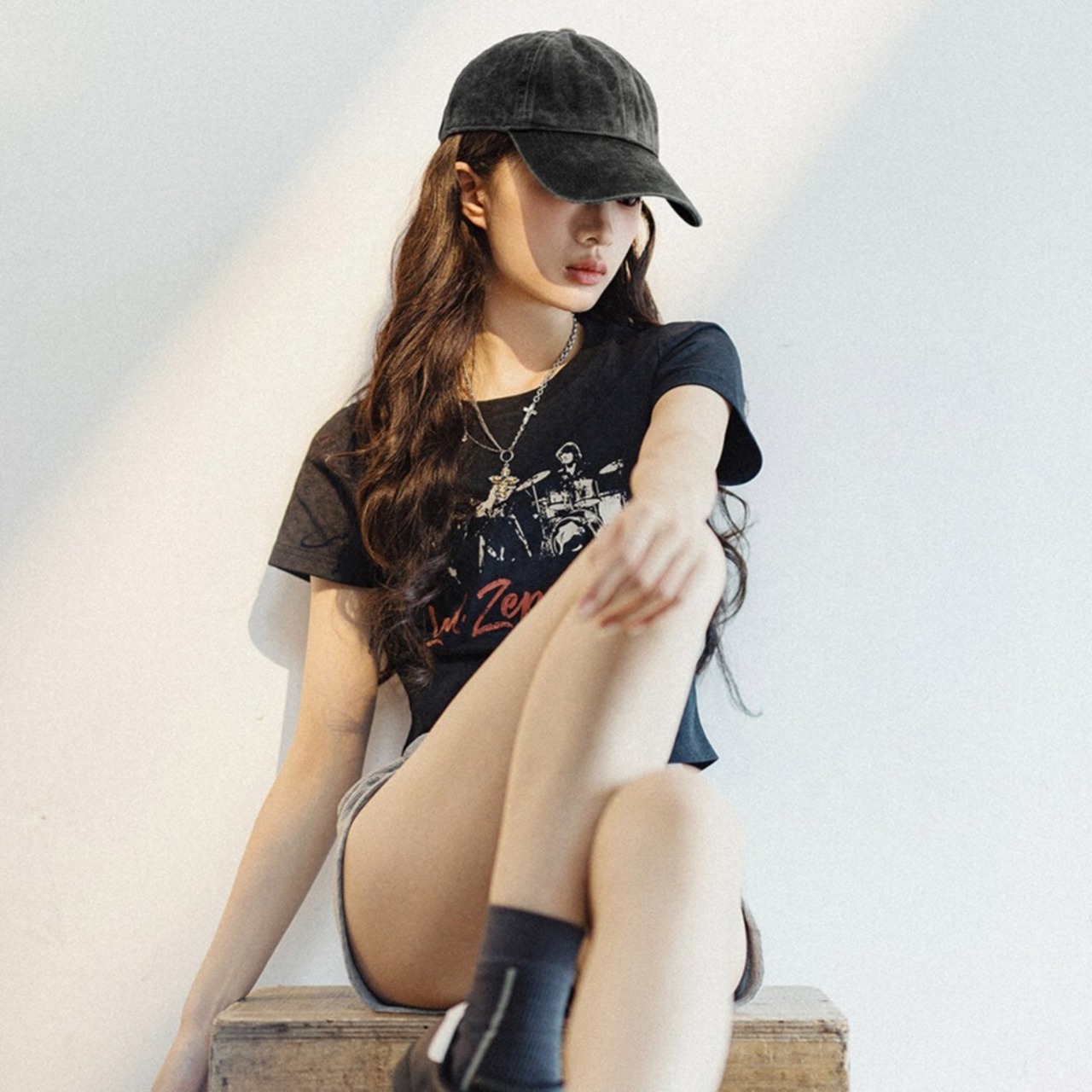 【UNISEX】Vintage Washed Denim Cap / ヴィンテージ ウォッシュ デニム キャップ