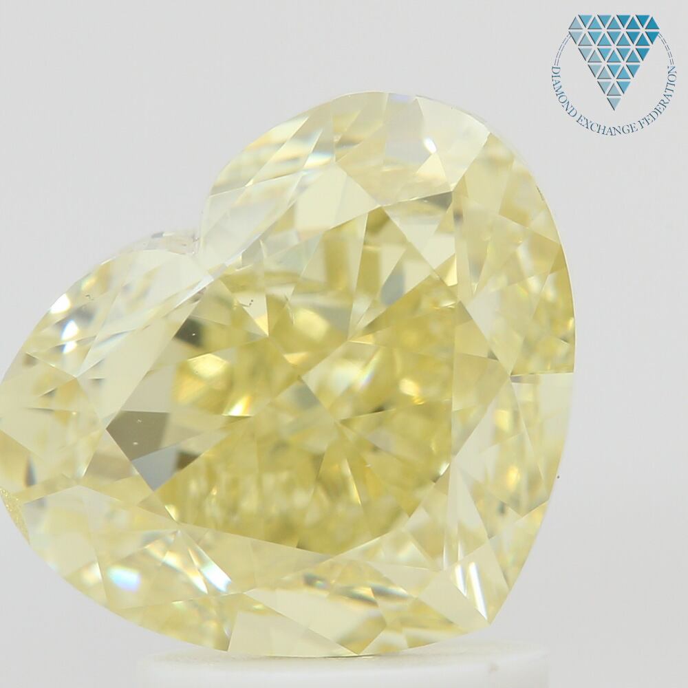 3 ct FANCY YELLOW VS2 HEART GIA 天然 ダイヤモンド ルース | DIAMOND EXCHANGE FEDERATION