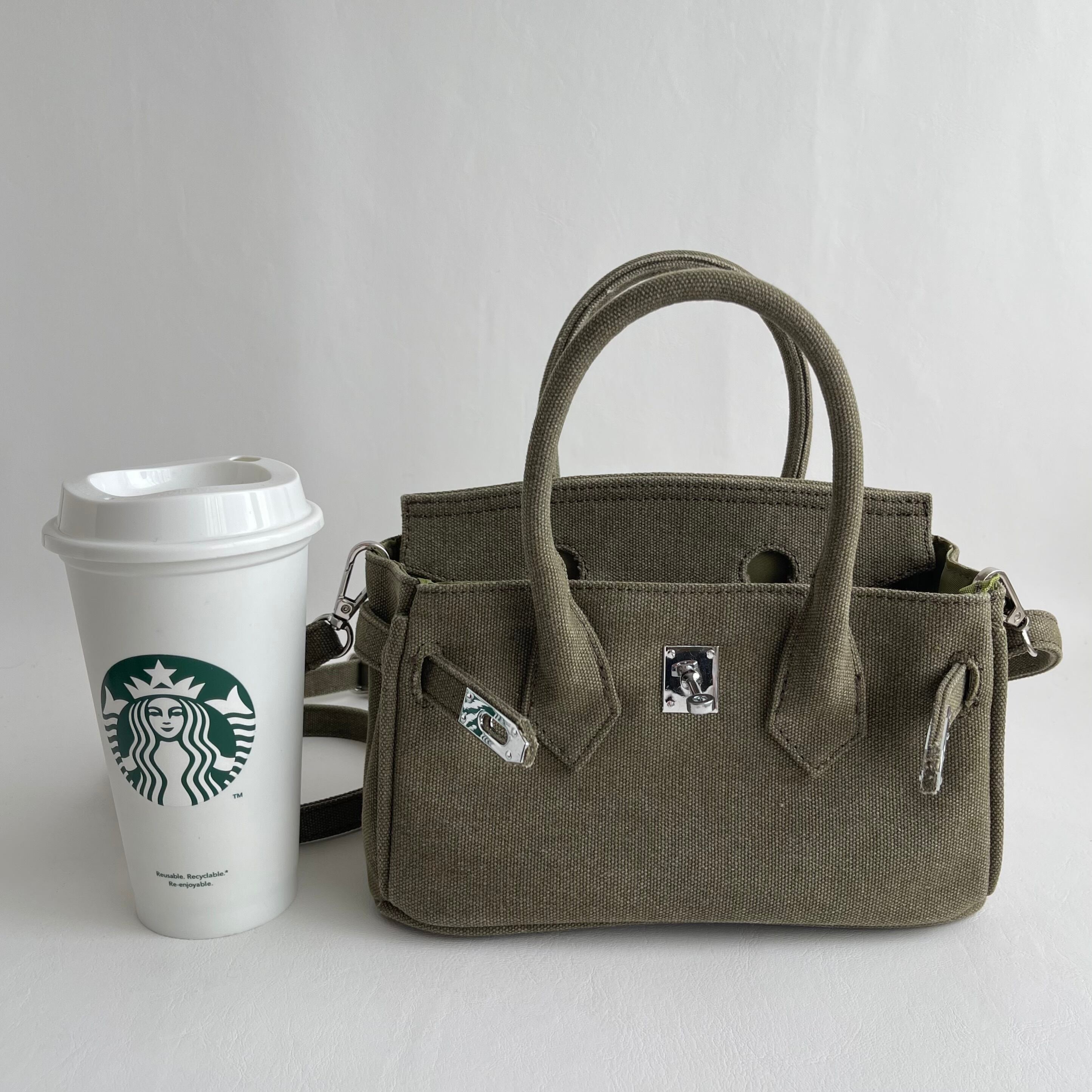 KANAGU army mini BAG / チャームが選べる&ブラックショルダー付