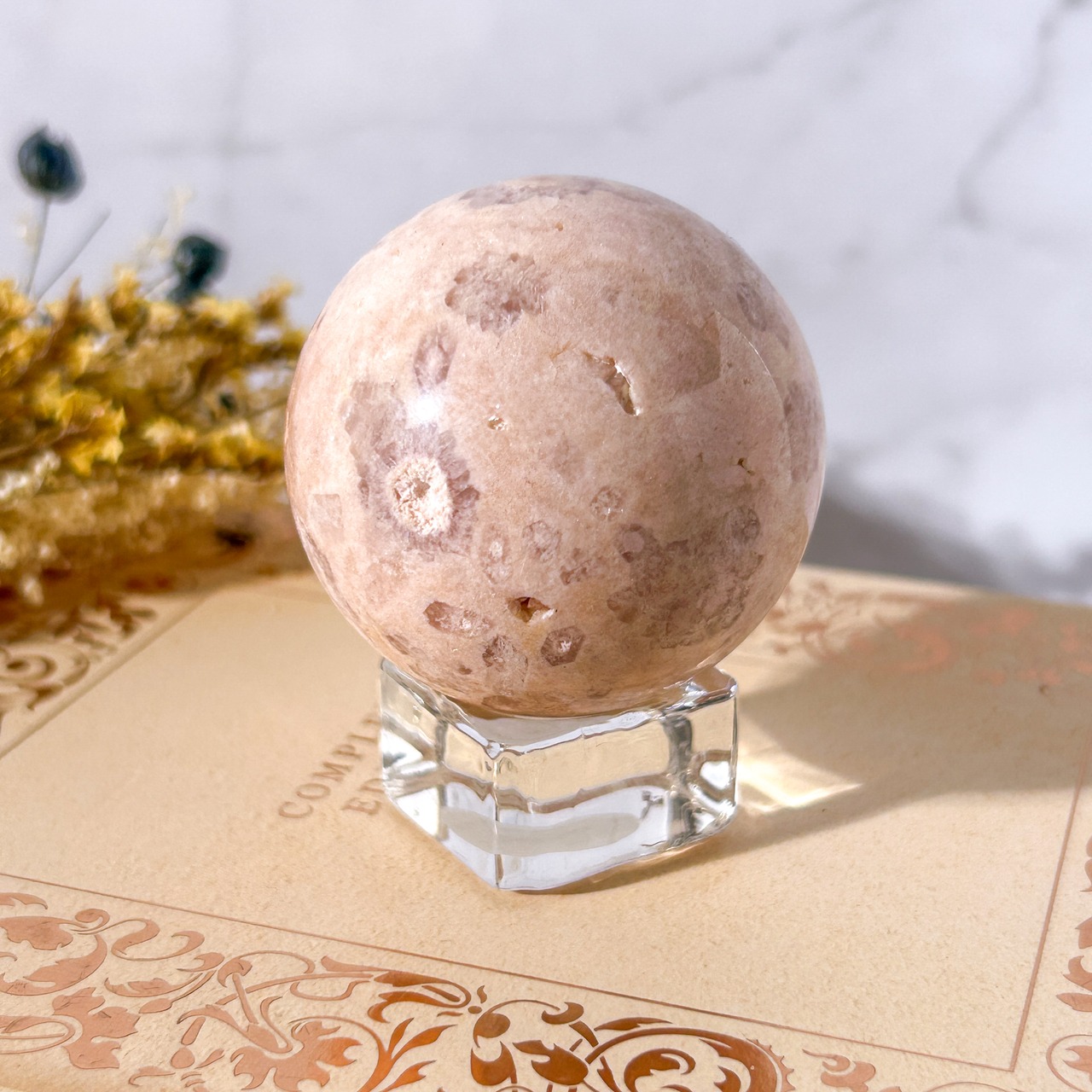 ピンクアメジスト・フラワーアゲート(桜瑪瑙) スフィア