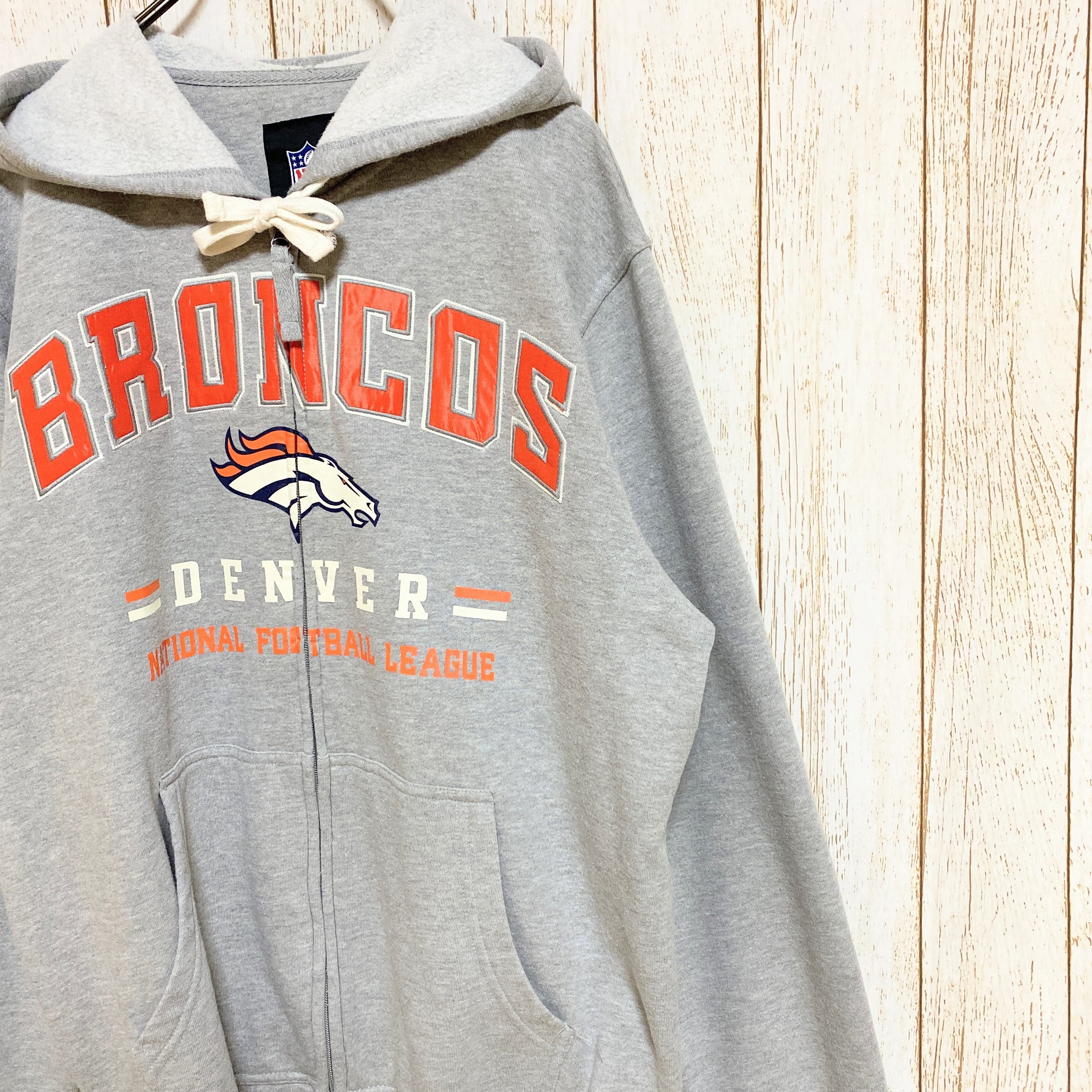 NFL Denver Broncos デンバー・ブロンコス プリント フルジップ スウェット パーカー L USA古着 | RICEFIELD  BASE powered by BASE