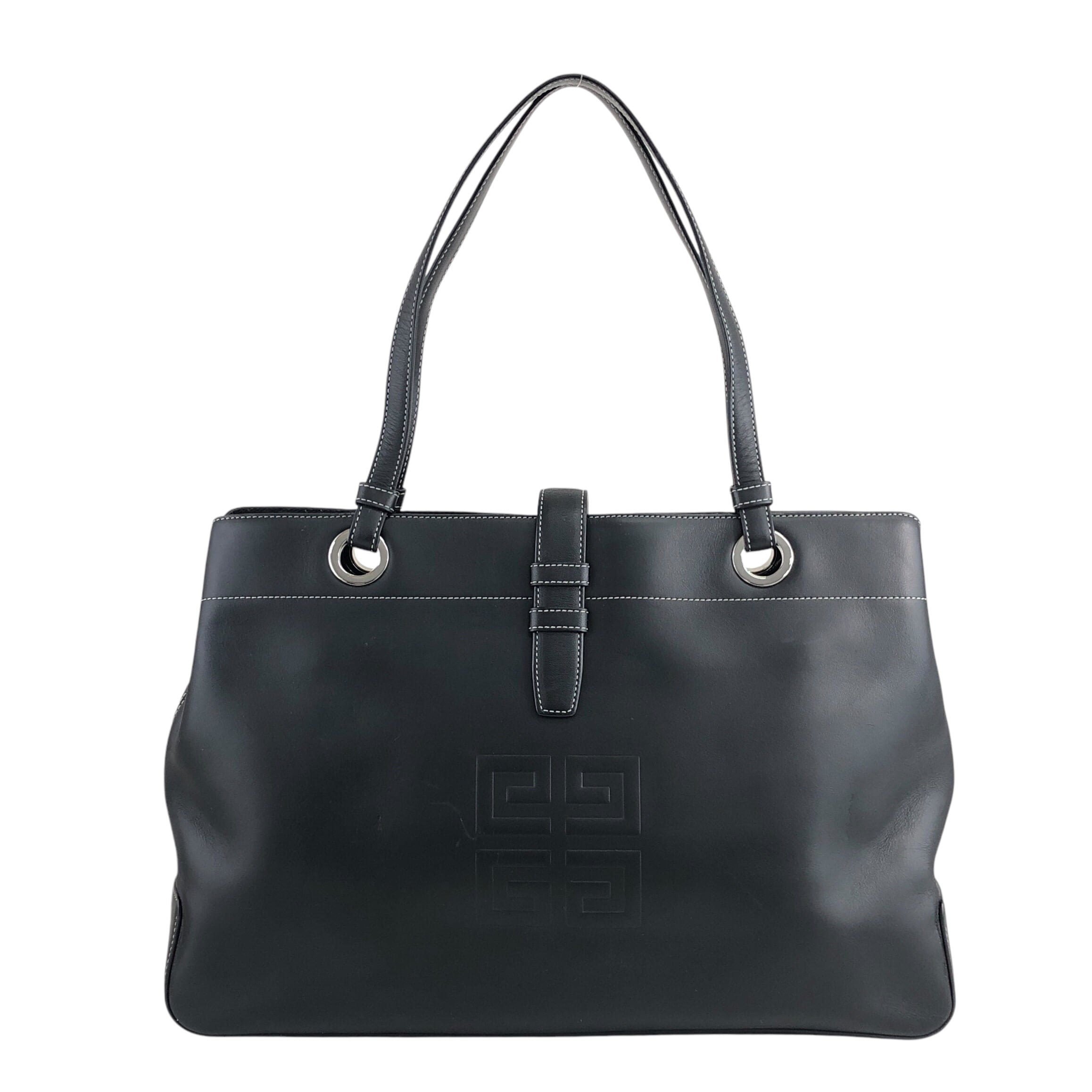 GIVENCHY ジバンシィ トートバッグ ブラック ロゴ レザー vintage