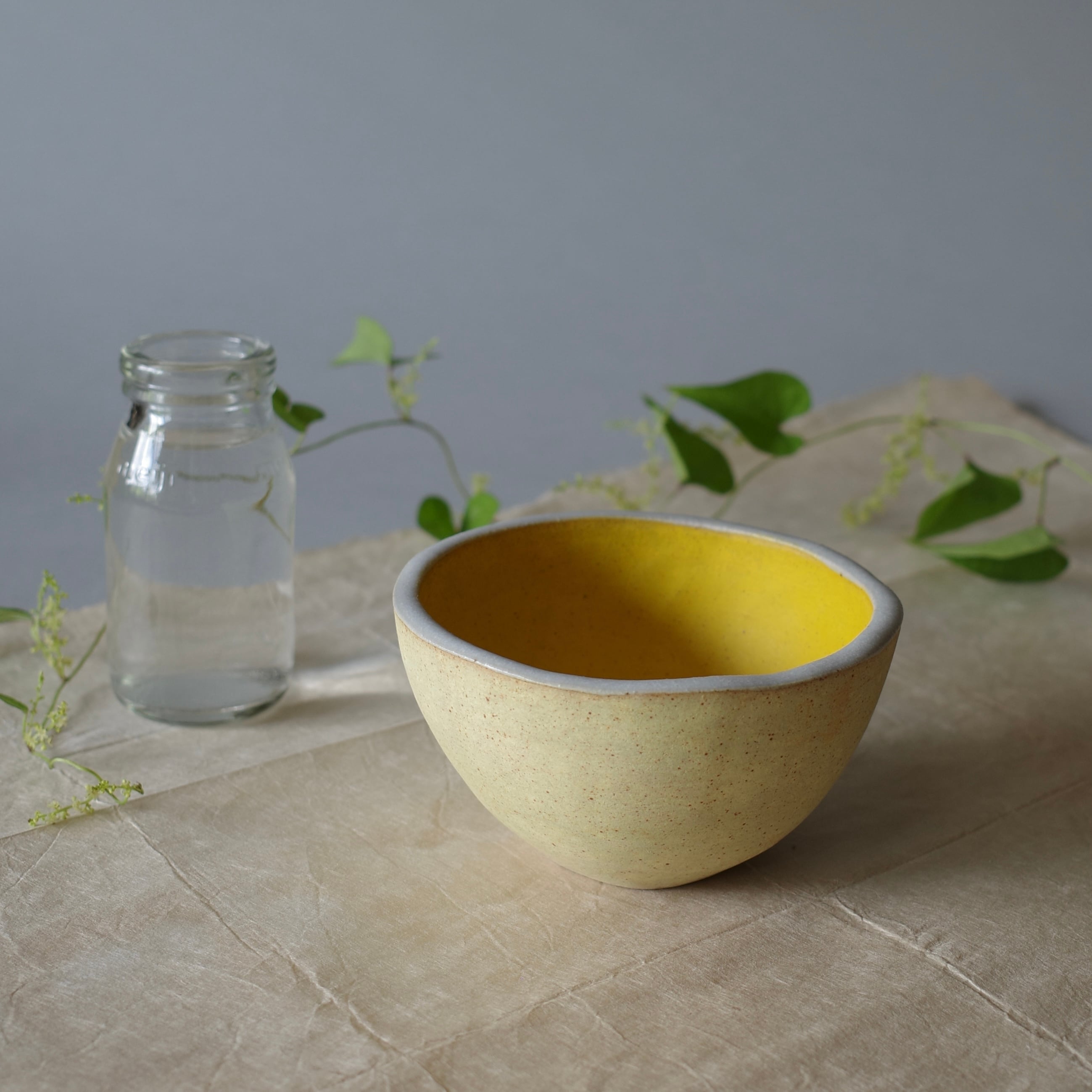 12.color bowl うすきいろ×濃黄 | ceramic artist Tamako Ito 伊藤珠子の店