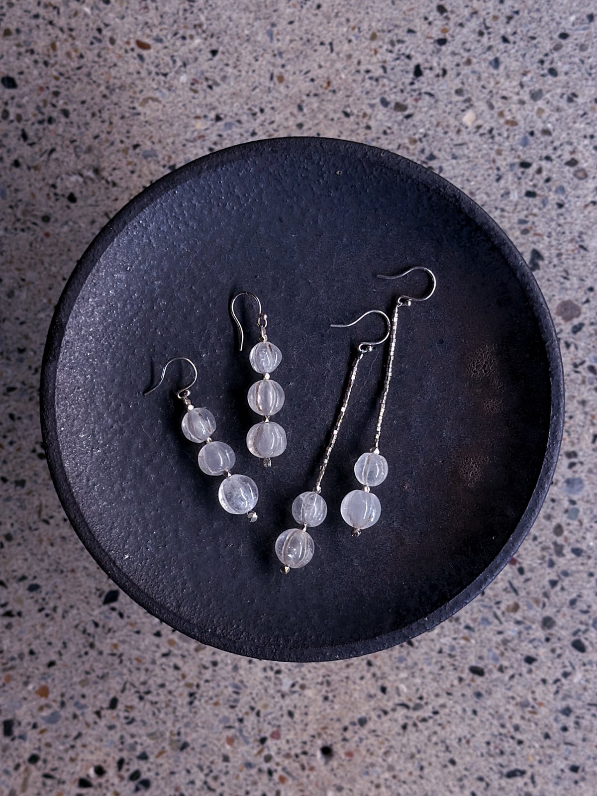 tay Original／Vintage Naga & Karen silver beads earring (Orange