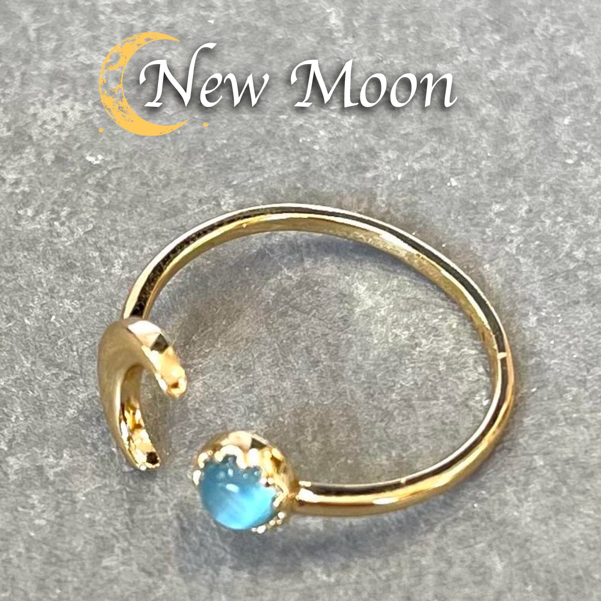 Moon Cycle オープン リング 】新月 満月 指輪 月の満ち欠け モチーフ