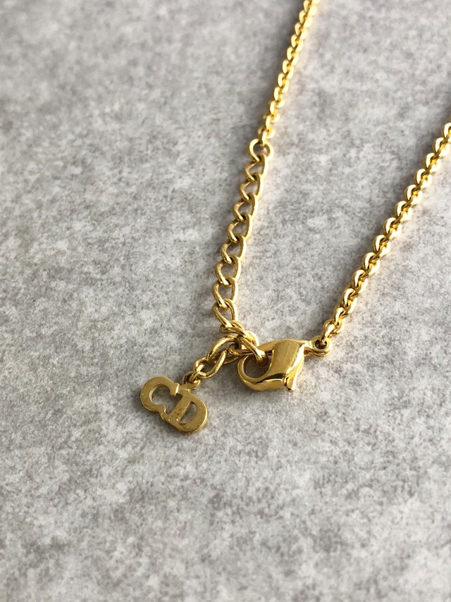 Christian Dior クリスチャン ディオール ネックレス シルバー ロゴ チャーム vintage ヴィンテージ オールド awfb7p