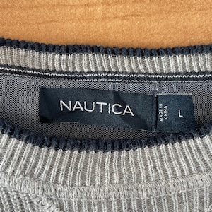 【NAUTICA】ニット セーター L クルーネック プルオーバー  us古着