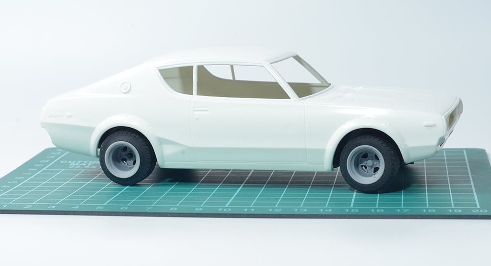 1/24 4スポークホイール(タイヤセット) 14インチ 3Dプリンタ出力未塗装