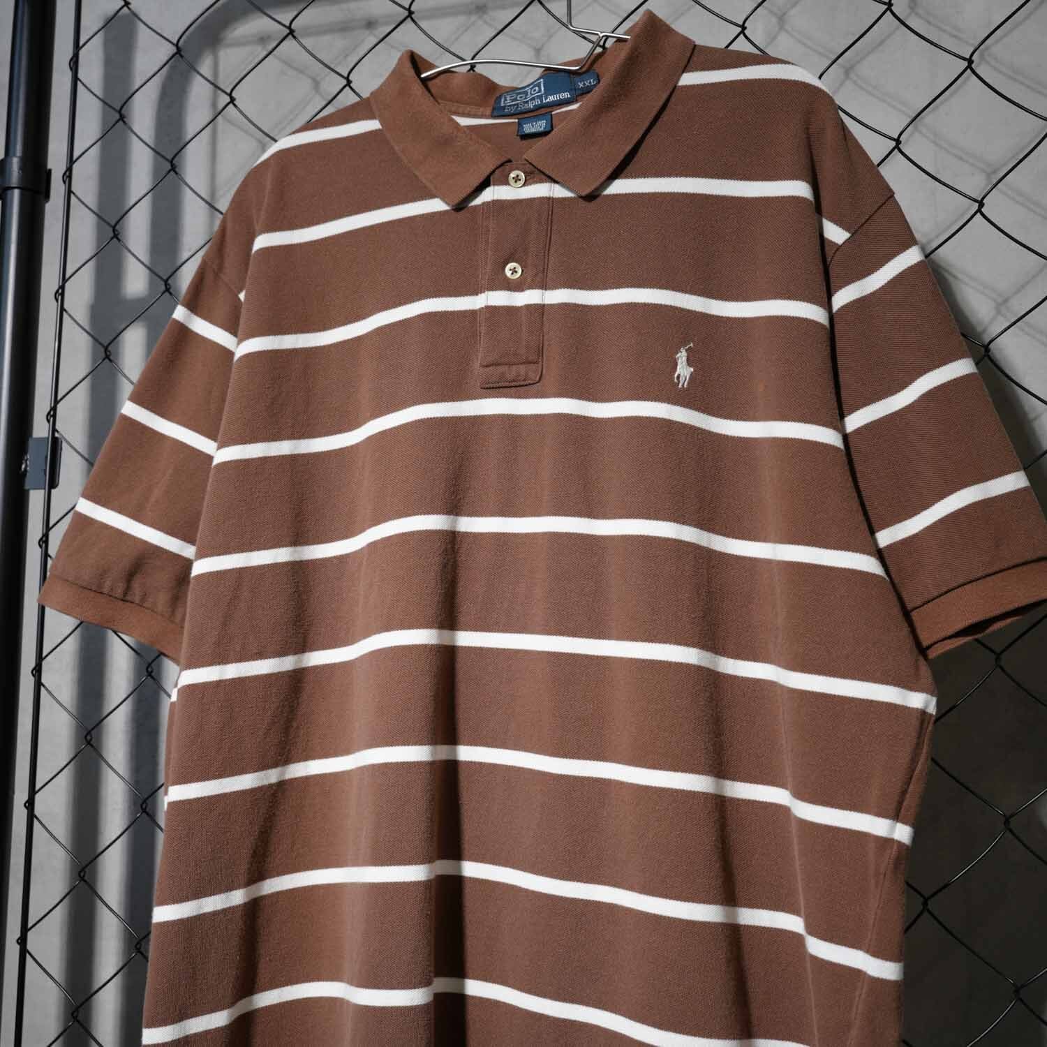 90s POLO by RALPH LAUREN ラルフローレン ボーダー 半袖 ポロシャツ