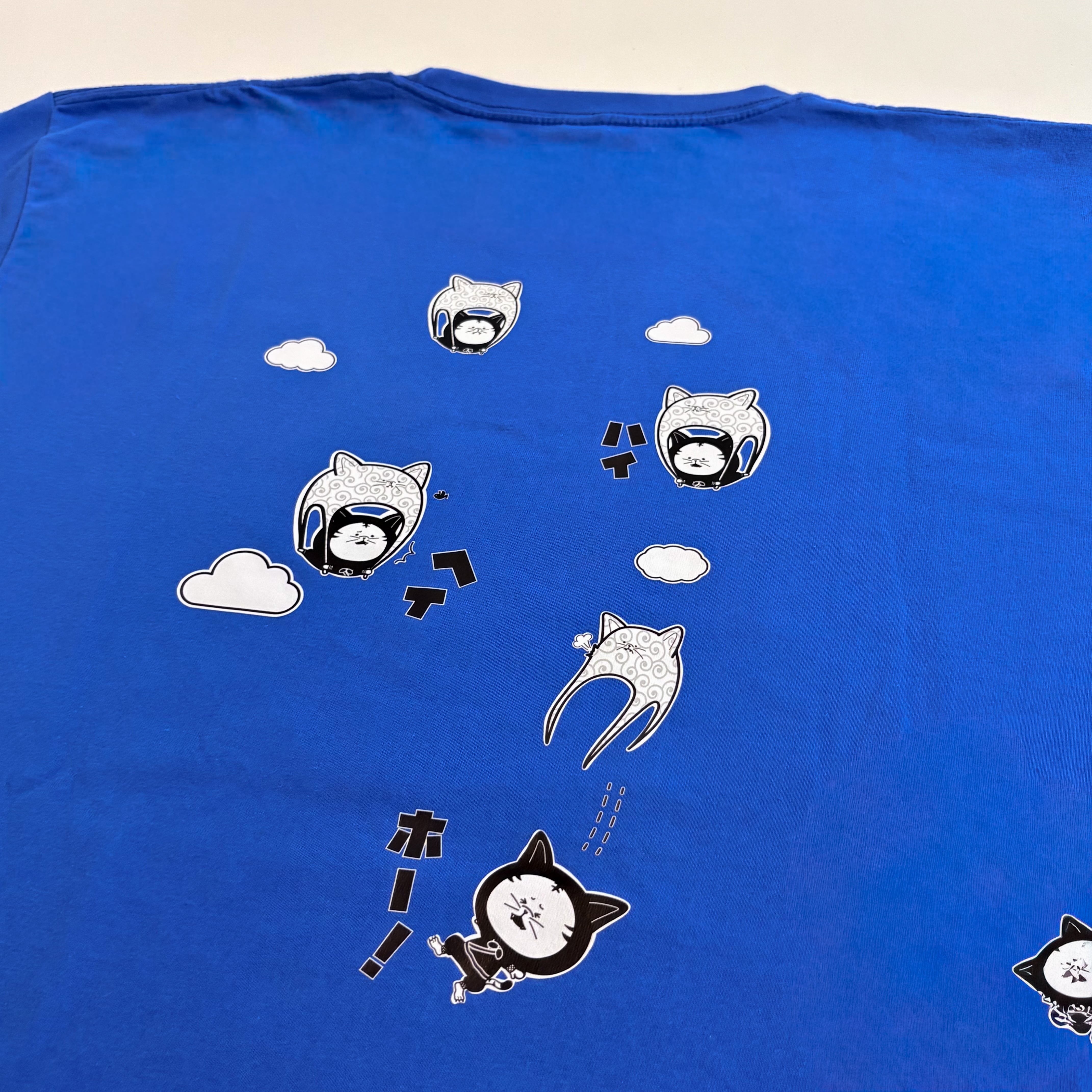 NINJA CAT – GLIDE MODE「忍にゃ 【飛】 ムササビの術⁉ プリント 猫 T