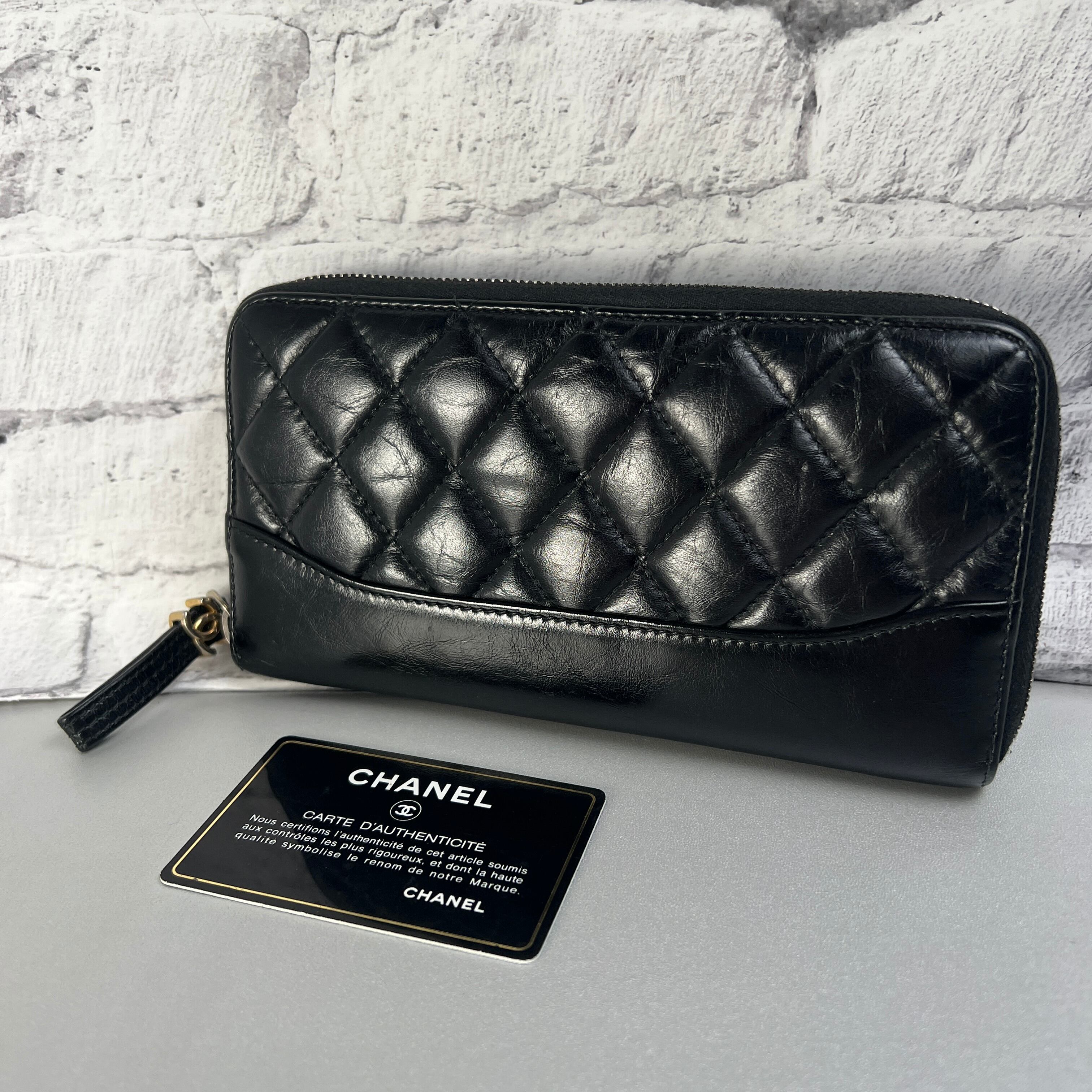 CHANEL シャネル ココマーク キャビアスキン 長財布 ブラック A-12669