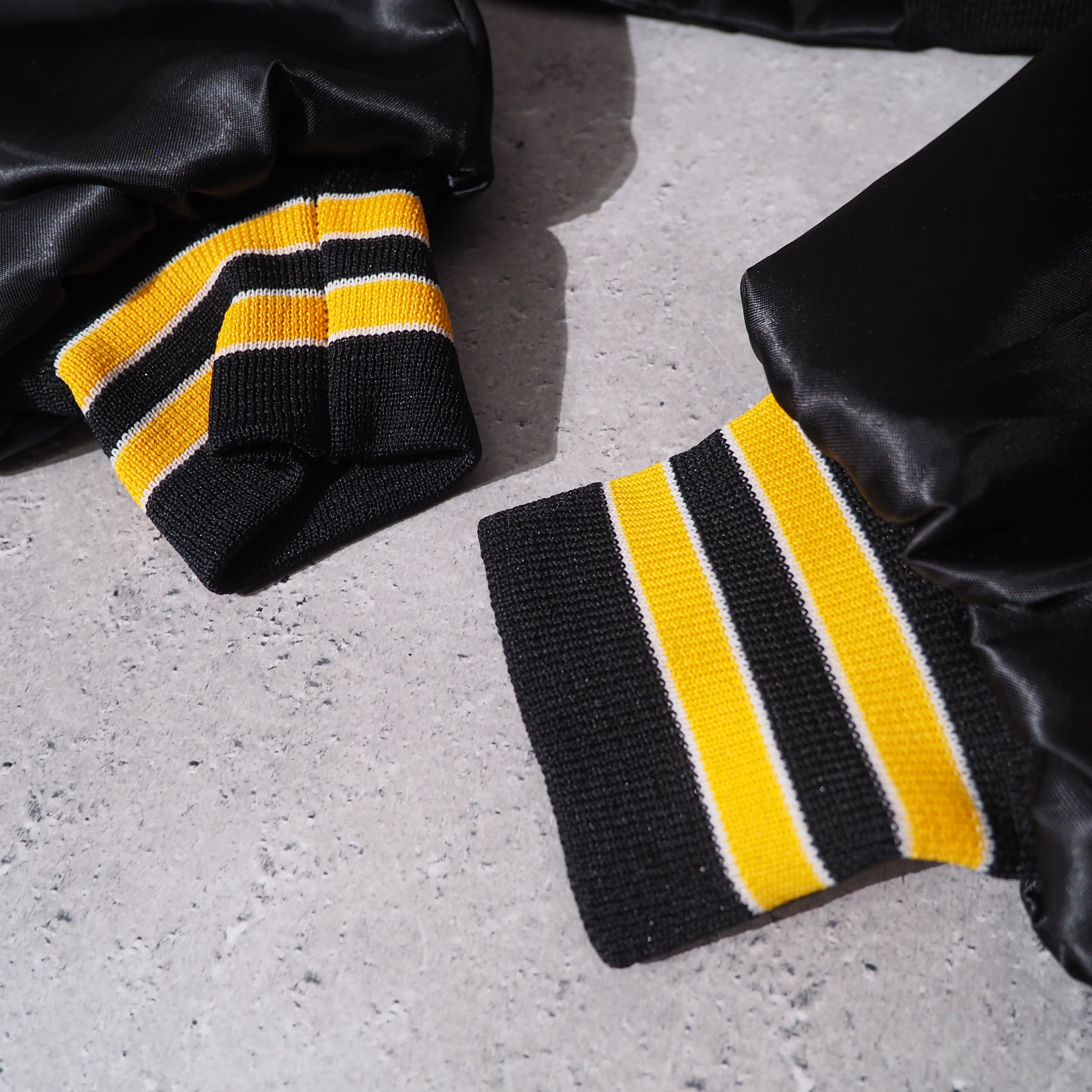 1970 - 80s " King Louie " Black satin vintage loose Stadium jacket (made in USA)