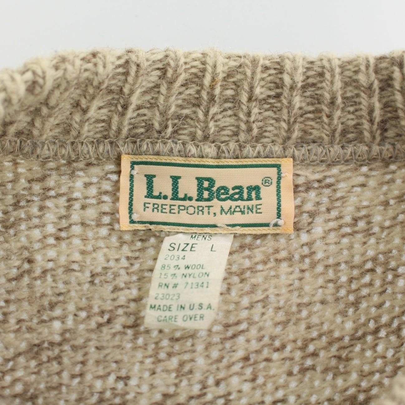 L.L.Bean 肉厚ウール ボーダーニットセーター【FF-5606】 | cv