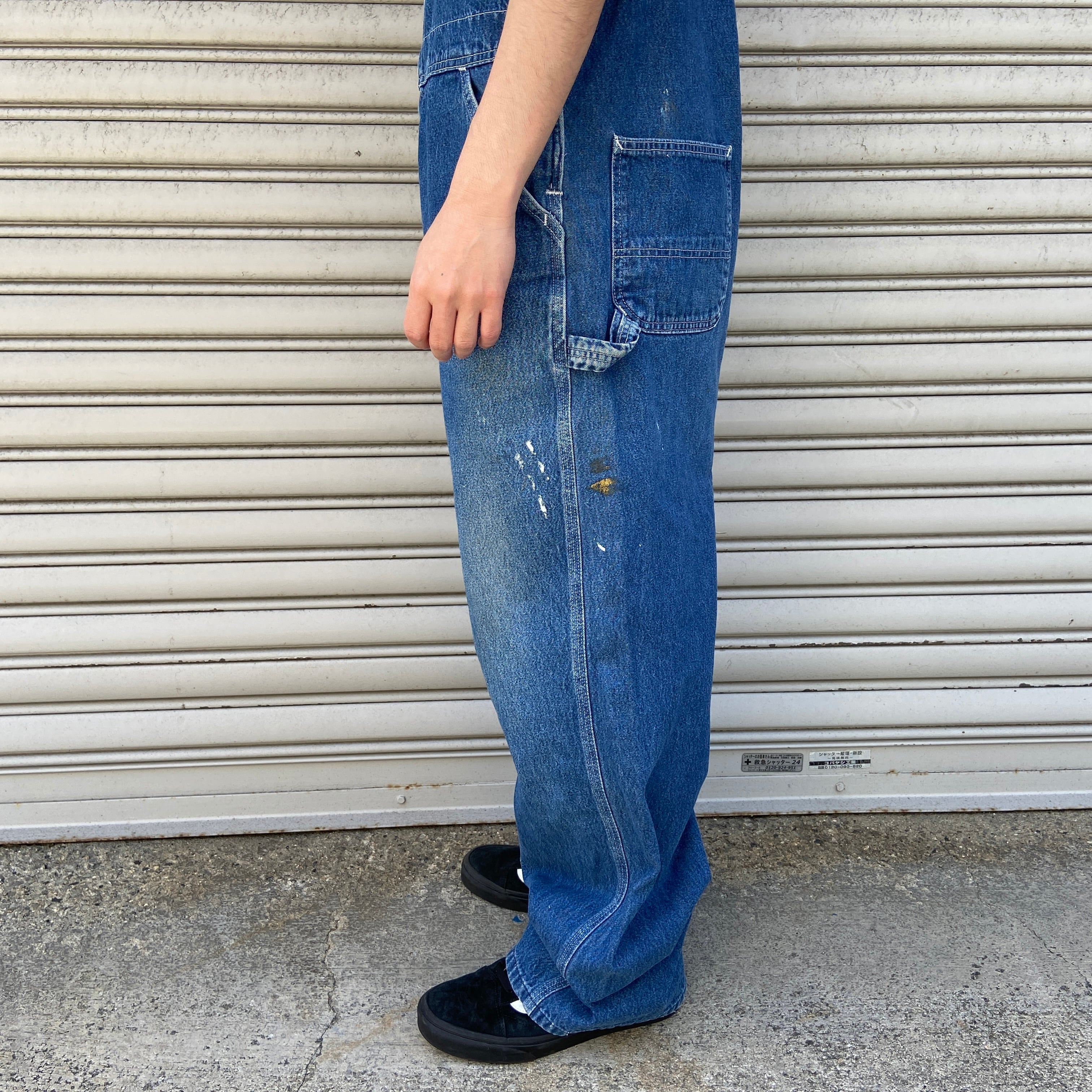 90s Carhartt カーハート デニムオーバーオール ワーク ペンキ 90s Carhartt カーハート デニムオーバーオール ワーク ペンキ