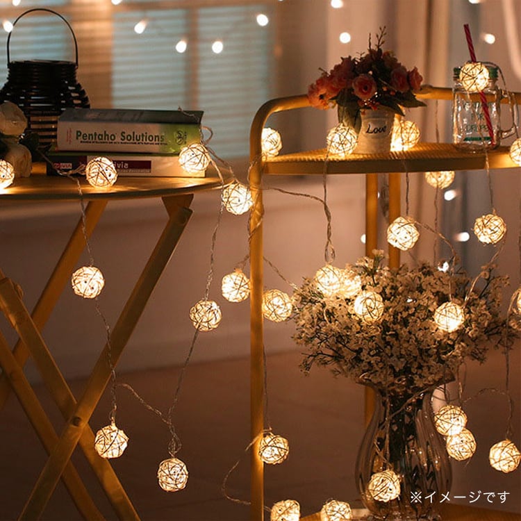 ガーランドライト 藤玉 電球 デコレーション | Pay ID