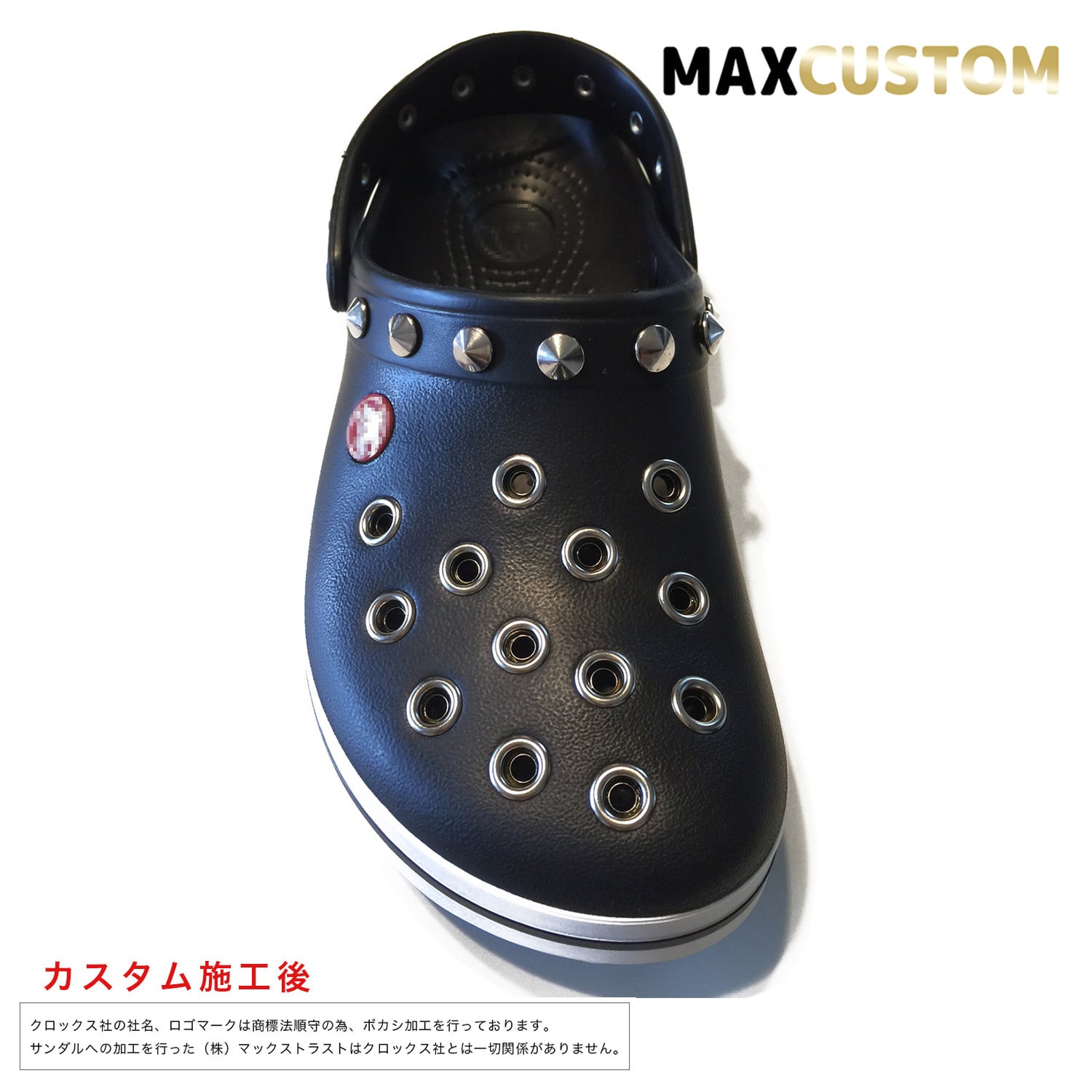 クロックス crocs パンク カスタム 黒 サイズ22～30cm 新品