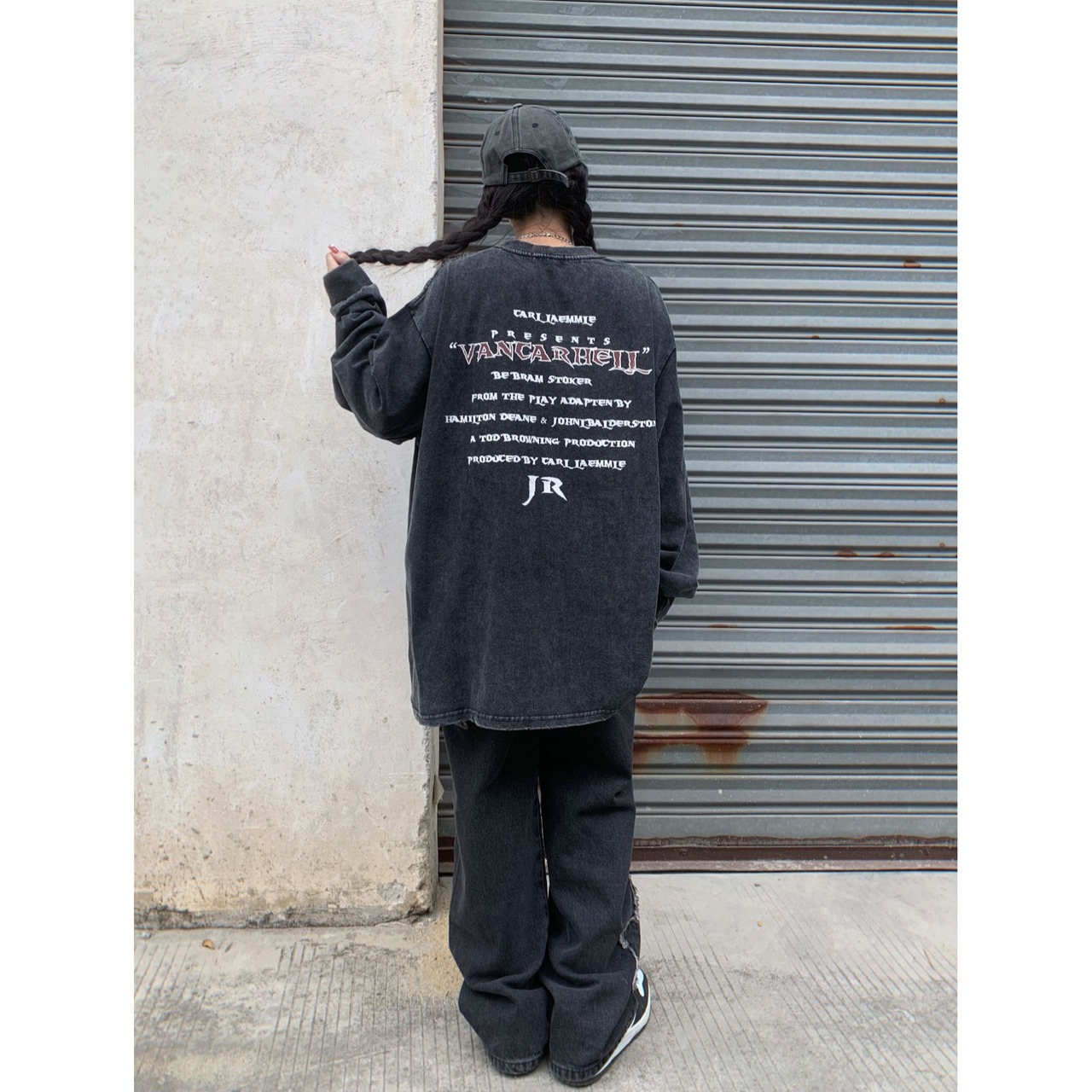 VINTAGE エンジェルスタチュー ロングTシャツ T528