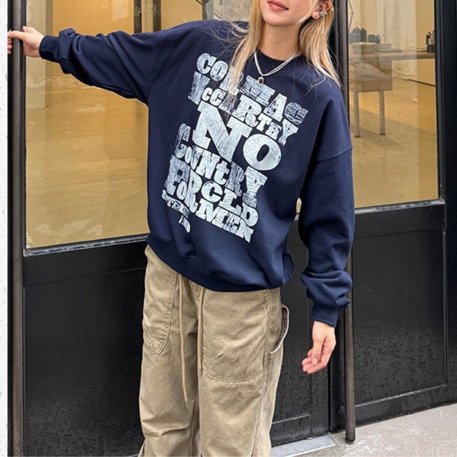 ビッグフォントミックスロゴスウェット 2col R00717