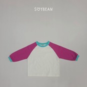 韓国子供服 / 26Autumn / soybean / カラ─ ラグランTシャツ / キッズ服 / ジュニア服 / 秋服 *XS~JM*