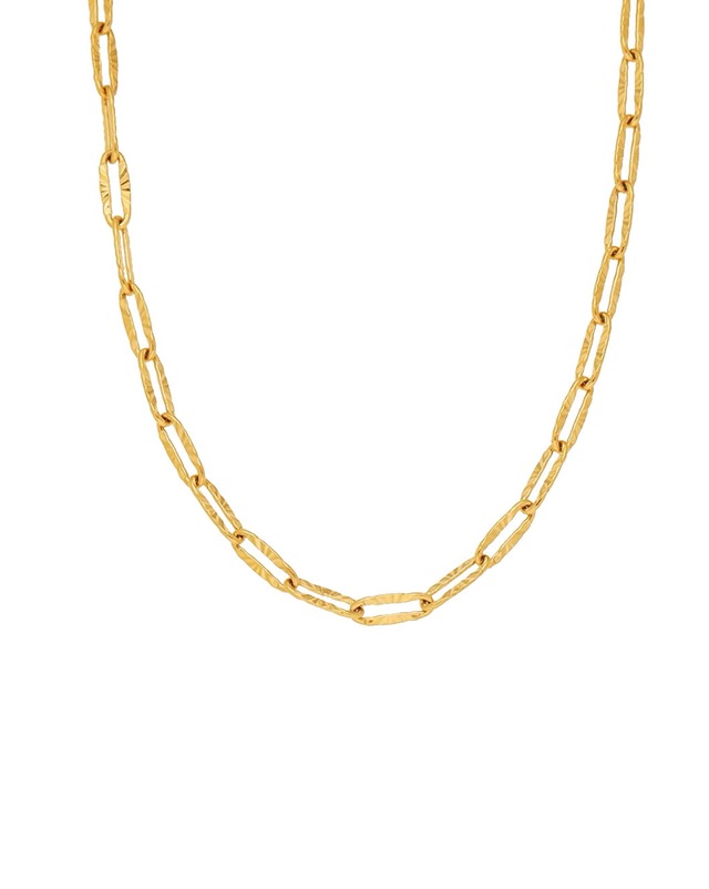 Petal clip chain necklace -Gold-【アレルギー対応】