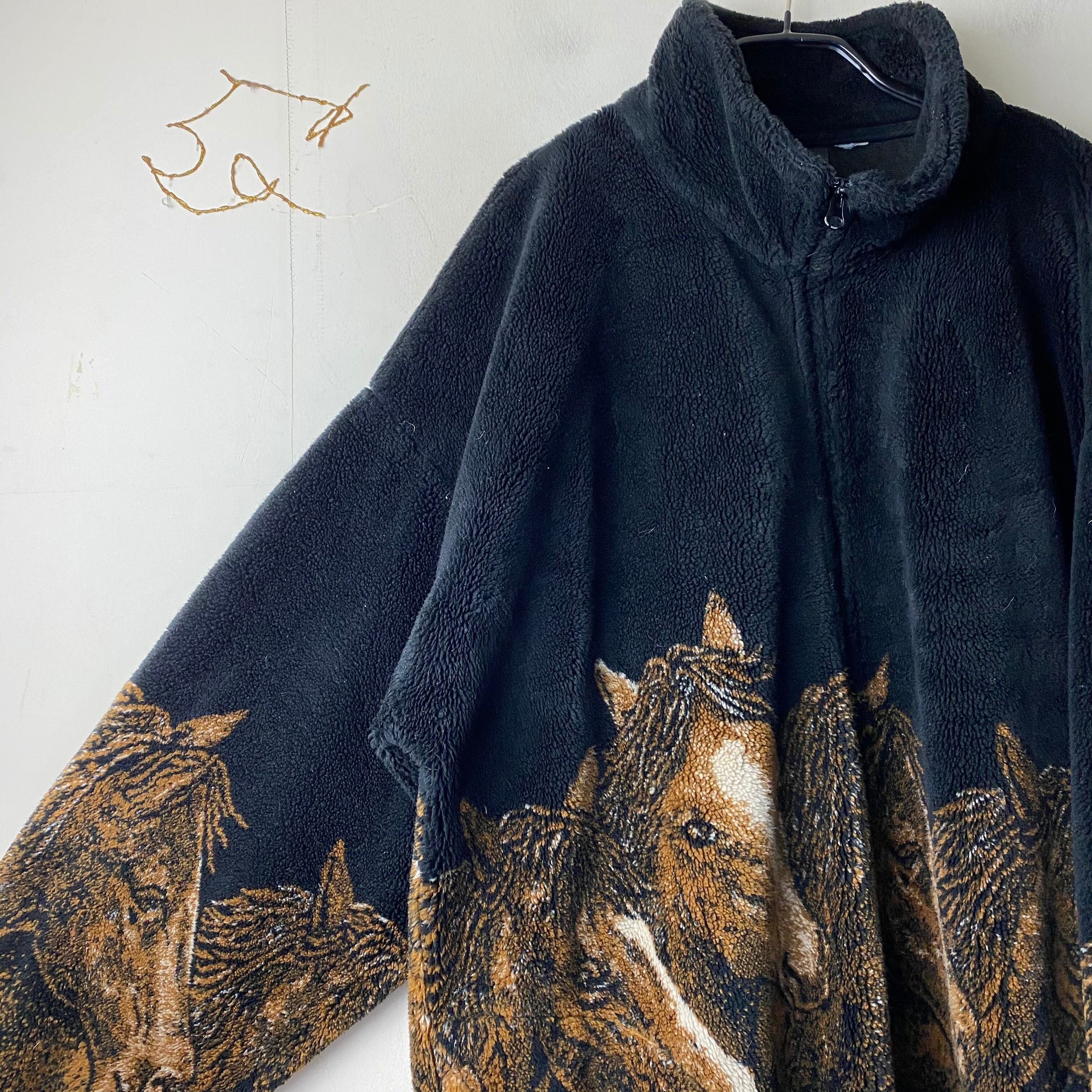 vintage 1990's MAZMANIA pile fleece jacket “horse” | NOIR ONLINE