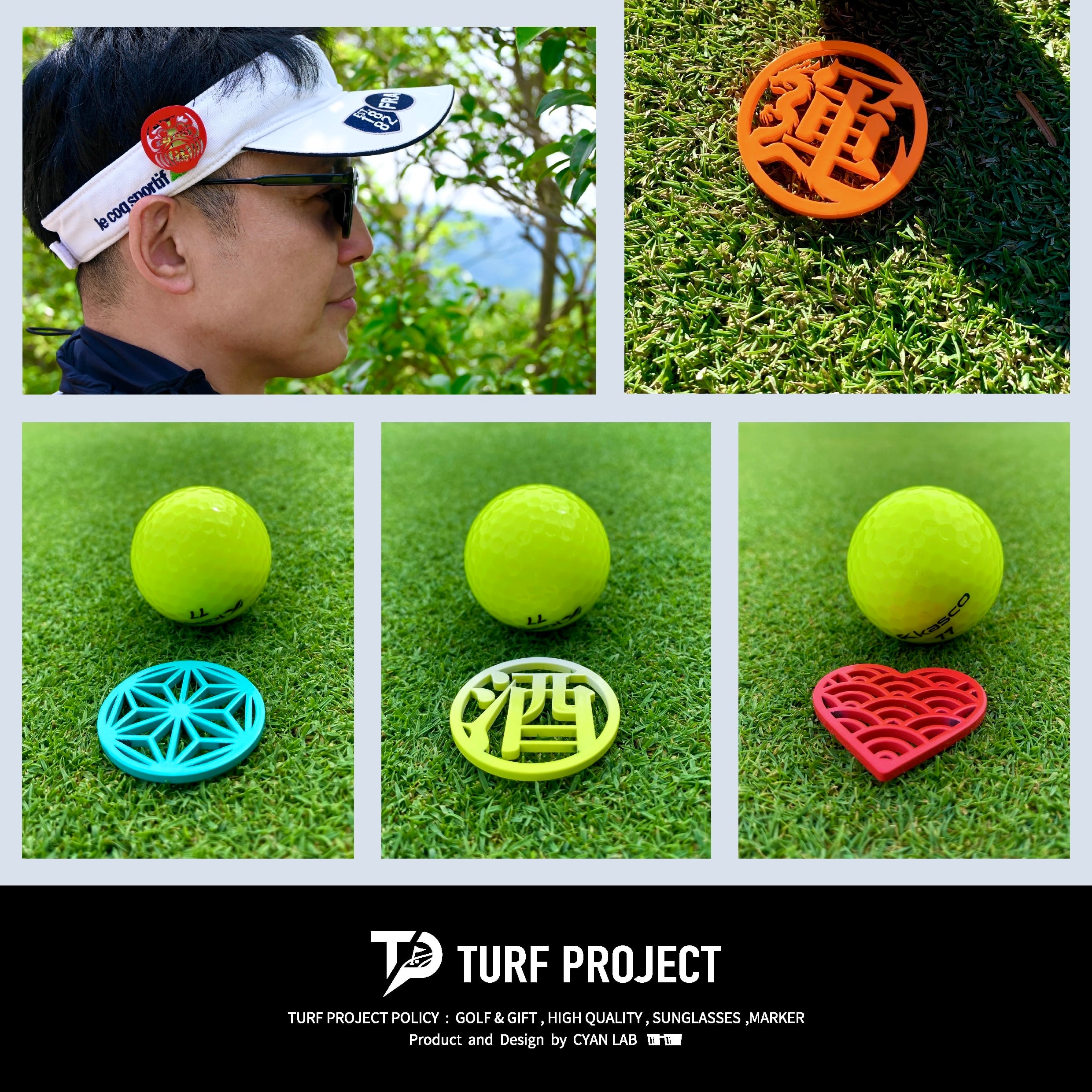 GOOD LUCK / モデル名：青海波/ ゴルフ運を呼び寄せるメタルマーカー