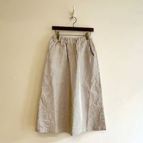 C-21749 【Painter Skirt】 Hickory Stripe